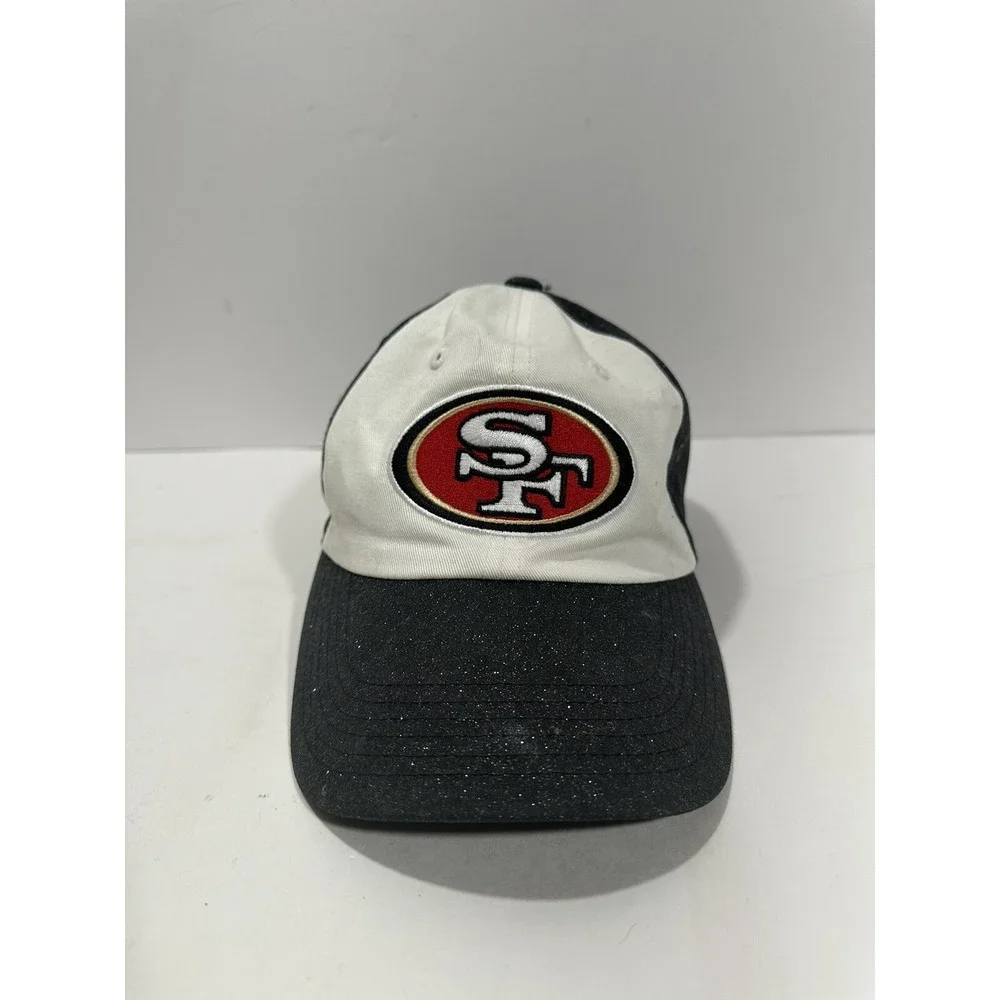 SAN FRANCISCO 49ers HAT WOMEN'S Team Apparel Glitter Sparkling Black SF Cap RAR